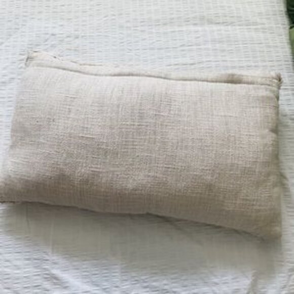 COPY - Mustard Yellow & Cream Boho Rectangular Throw Pillow - Picture 3 of 5